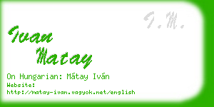 ivan matay business card